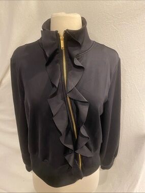 Badgley Mischka asymmetrical zip jacket